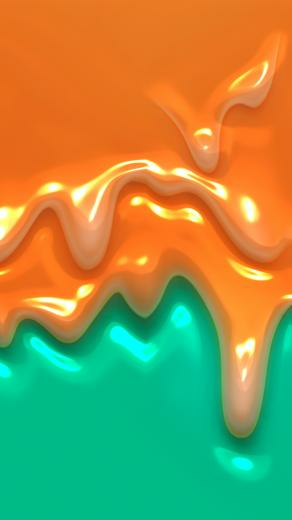 Orange Paint Dripping Abstract iPhone Wallpaper Art Tap
