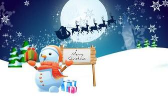 Snowman Background Wallpaper HD