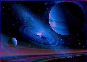 Espace Profond Bleu Wallpaper