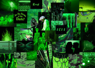 Neon Green Aesthetic Laptop Wallpaper Dark