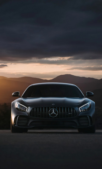 Black Mercedes Benz Amg Gt 4k iPhone HD Wallpaper