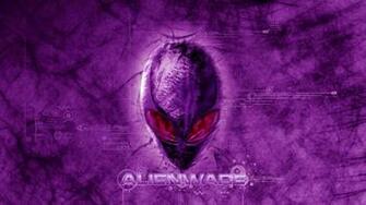 Alienware Dark Violet Red Eyes Logo HD 1080p Wallpaper