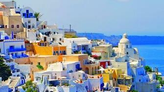 Santorini HD Wallpaper Background Image