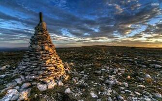Stacked Stones Wallpaper Stock Photos