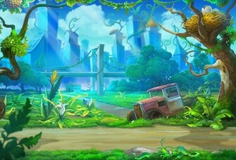 2d Game Background Abandoned City Background By