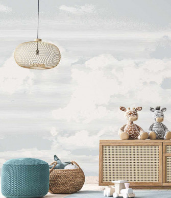 Shop Vintage Cloud Gender Neutral Nursery Stick On Wallpaper Mural