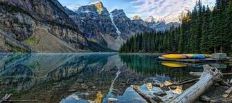 Wallpaper Moraine Lake Banff National Park Mountains