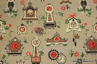 S Vintage Wallpaper Kraft Paper With Kitsch Novelty Cl