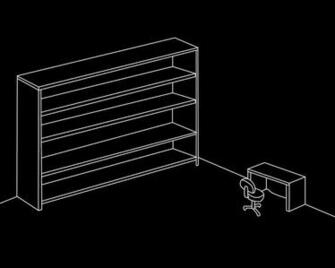 Empty Bookshelf Wallpaper