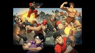 Game Wallpaper Team Fortress Heavy Tf2 Scout Demoman