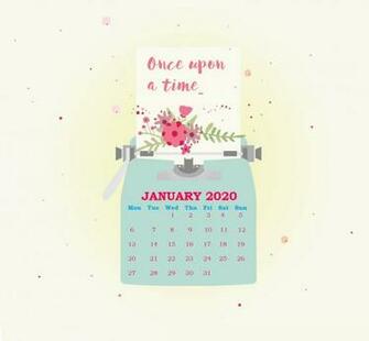 iPhone January Wallpaper Calendar