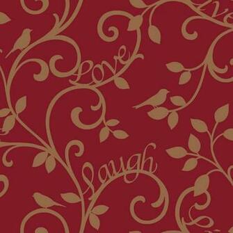 Fd40284 Live Love Laugh Words Birds Fine Decor Wallpaper