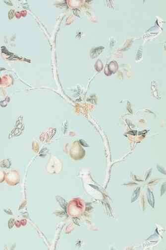 Fruit Aviary By Sanderson Duck Egg Multi In