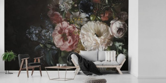 Dark Floral Wallpaper And Wall Murals