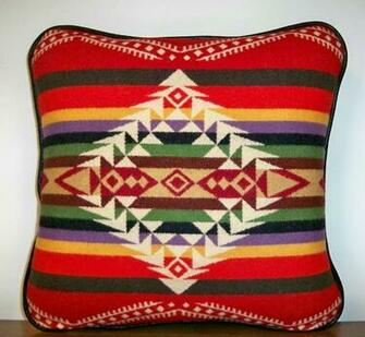 Pendleton Pillow Diamond Overlay On Background Pattern Like The