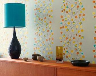 Wallpaper Style Floral Berry Tree Sample