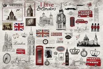 Retro And Landscape Of Big Ben In London Living Room Bedroom Wallpaper