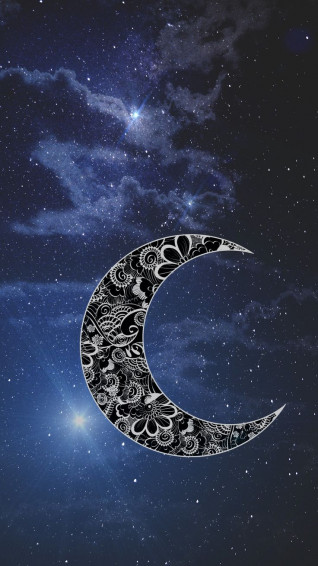 Amber On Moon Stars Wallpaper