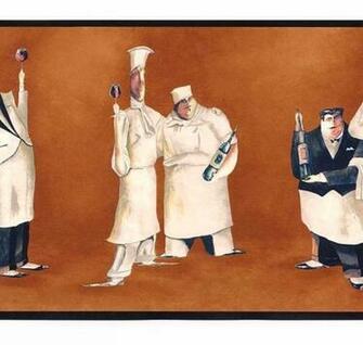 Italian Chef Wallpaper Border Bm9010b Cafe Kitchen Fat Decor