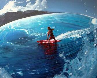 Surfing Girls Wallpaper Vintage Posters