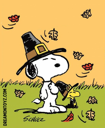 Photographs Peanuts Snoopy And Woodstock Pilgrims For Thanksgiving