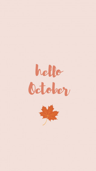 October Aesthetic Hello Wallpaper