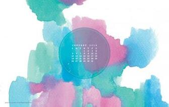 January Watercolor Desktop Wallpaper Here