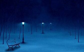 Night Winter Park Finland Wallpaper Wide Wallpaperlepi
