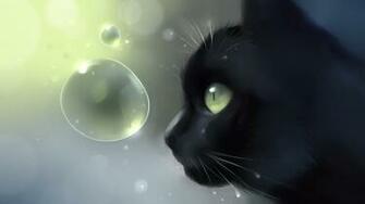 Showing Gallery For Cute Anime Black Cat Wallpaper