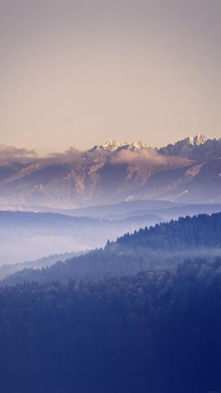 Mountain Peace Blue Sky Nature iPhone Wallpaper