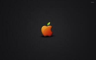 Orange Apple Logo Wallpaper Computer