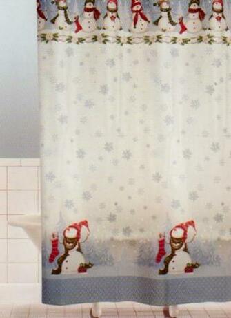 Round Rectangle Shower Curtains Fabric Vinyl Hooks Accessories Sheets