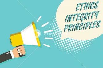 Word Writing Text Ethics Integrity Principles Business Concept