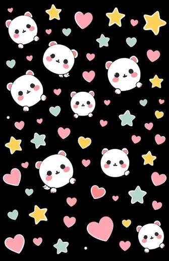 Kawaii Black Wallpaper