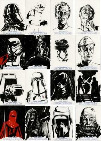 Star Wars Sketch Cards Galactic Empire By Clayrodery