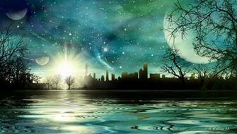 Alien World Waterscape Digital