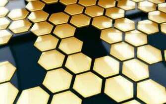 Black Hexagon Wallpaper Area HD