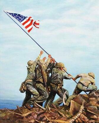 Iwo Jima Flag Raising Wallpaper