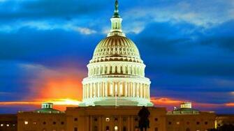 Sunset Clouds Cityscapes Usa Washington Dc Capitol Building Wallpaper