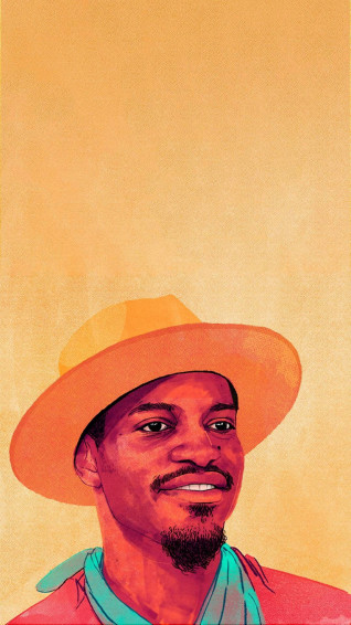 Outkast Andr Illustration Vector Art Wallpaper