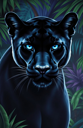 Black Panther Blue Eyes Wallpaper