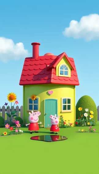 Peppa Pig House Wallpaper