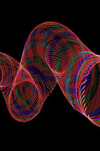Art Pattern Red Dark Rainbow Abstract iPhone Wallpaper Hole