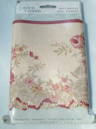 Waverly Garden Room Vintage Rose Wallpaper Border New