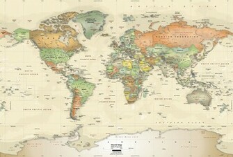 Antique World Map Wallpaper Retratos
