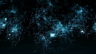Cgi Futuristic Background With Moving Particles Made Lines