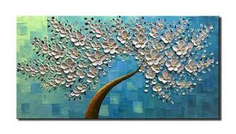Amazon Diathou Inch 3d Abstract Painting White Flower
