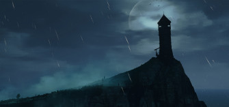 Lighthouse Rain Moon Night Video Game The Witcher Wallpaper