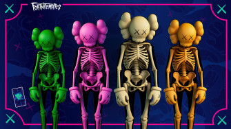 Fortnite Kaws Skeleton Wallpaper iPhone Phone 4k 341e