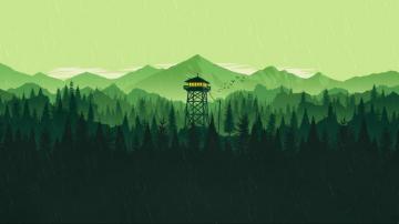 Firewatch Video Game Art Minimalism Simple 1080p Wallpaper